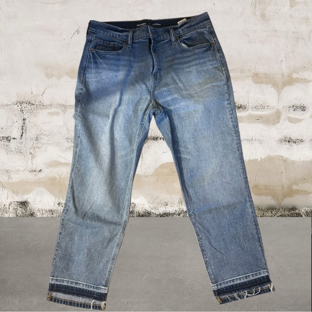 Old Navy Women's Mid-Rise Boyfriend Straight Jeans Size 8